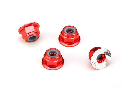 Traxxas Nuts 4MM Flanged Lock Red - TRA1747A