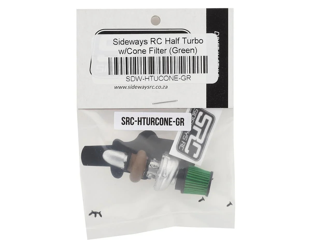 SDW-HTURCONE-GR Sideways RC Scale Drift Half Turbo w/Cone Filter (Green)