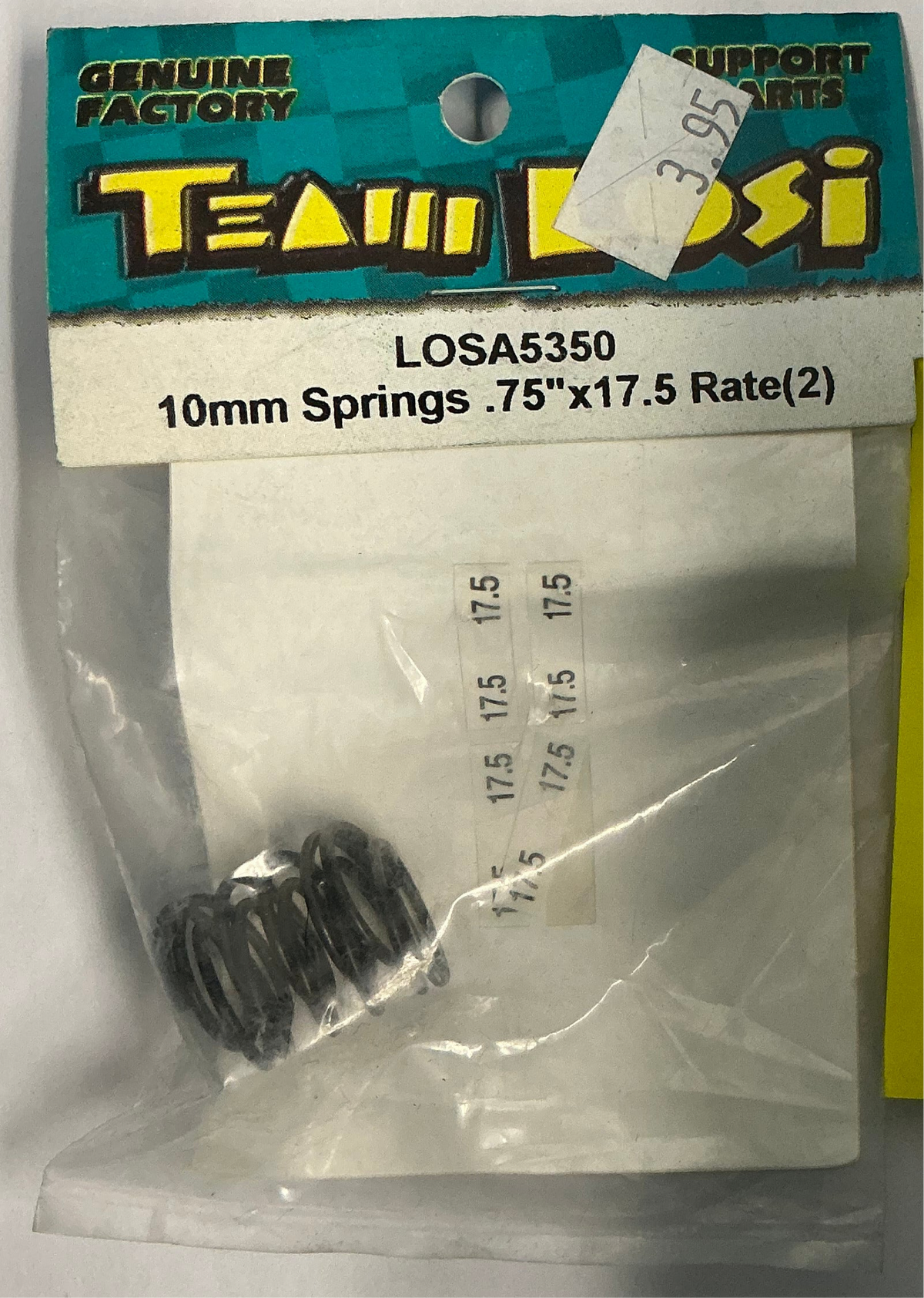 TEAM LOSI 10mm Springs .75"x17.5 Rate(2) LOSA5350