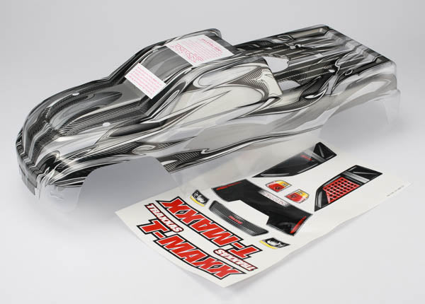 Body, T-Maxx®, ProGraphix® (long wheelbase) (replacement for painted body. Graphics are painted- requires paint and final color application)/ decal sheet - 4921X