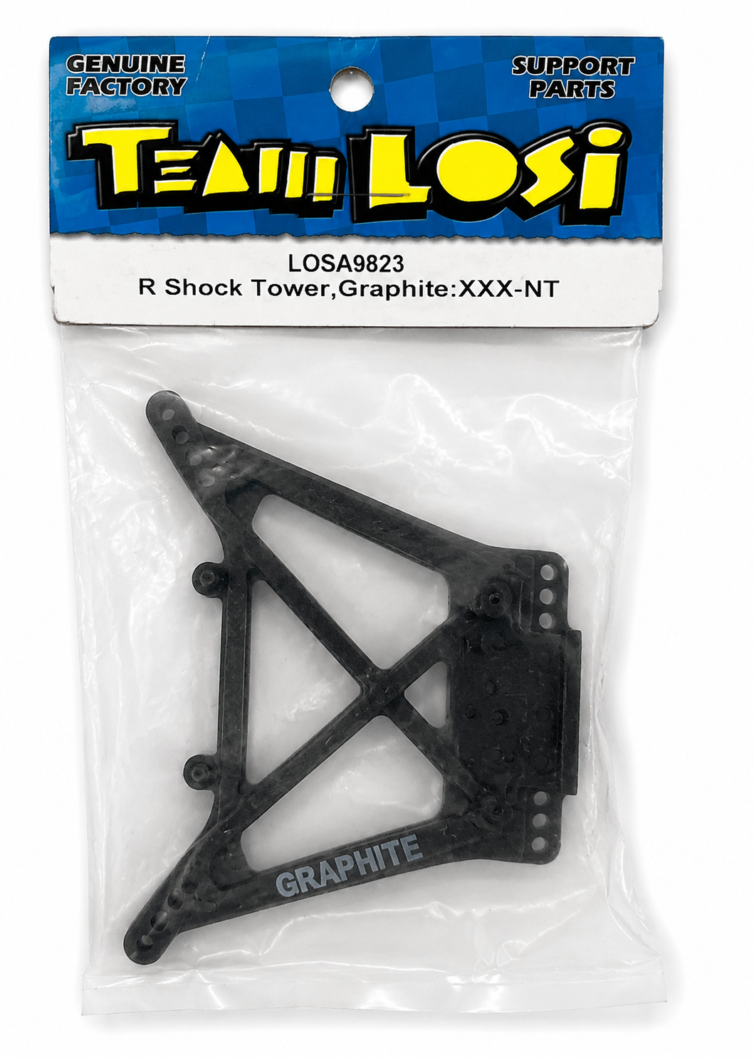 LOSA9823 R Shock Tower, Graphite:XXX-NT