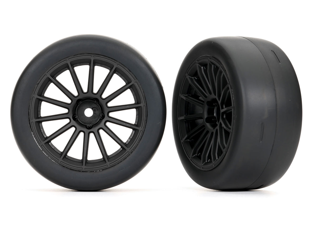 Traxxas 2.0" Black Front Wheels & Response Tires (2)