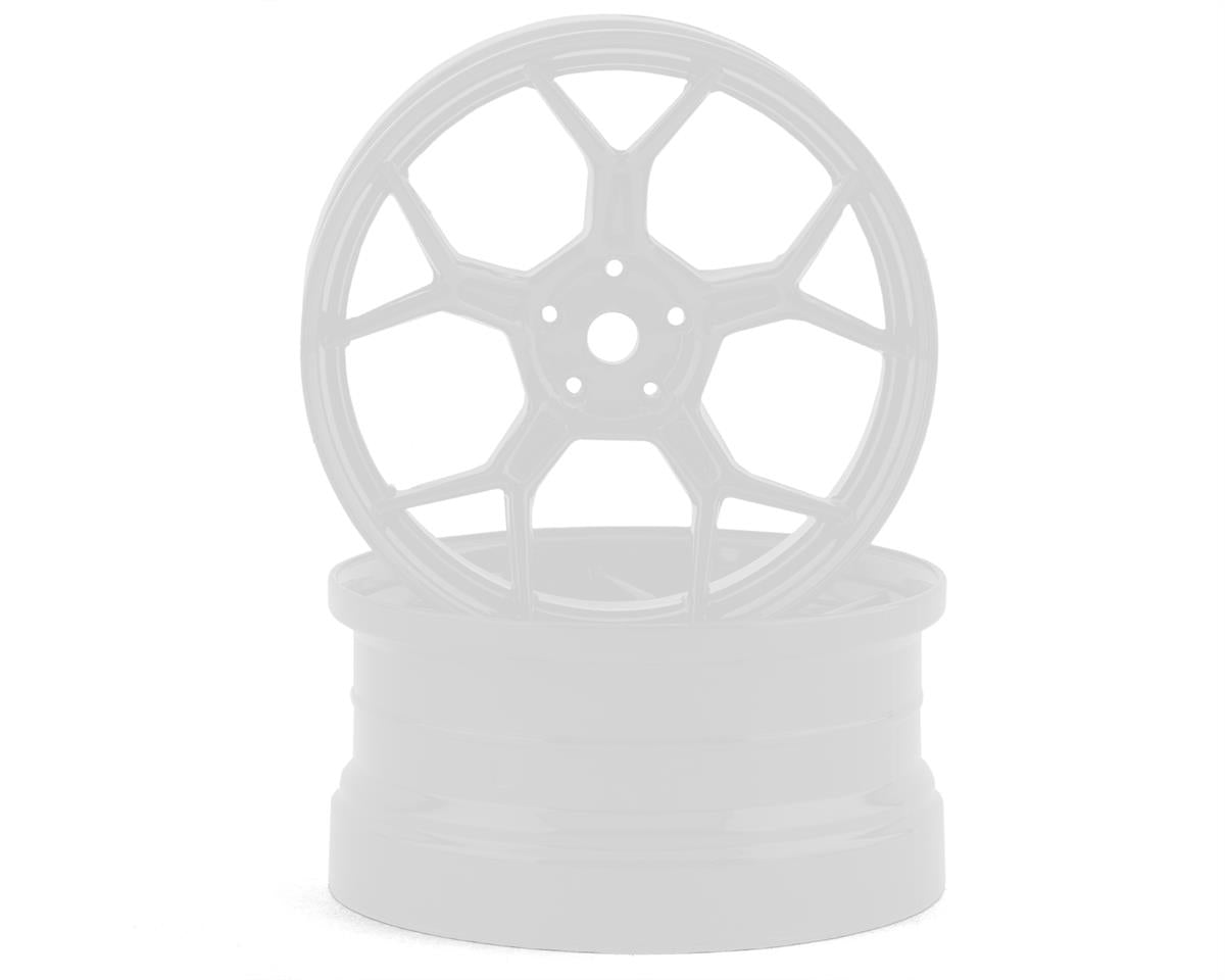 DS Racing Feathery Split Spoke Drift Rim White Hi Gloss 2 6mm Offset w/12mm Hex - DSC-DF-001