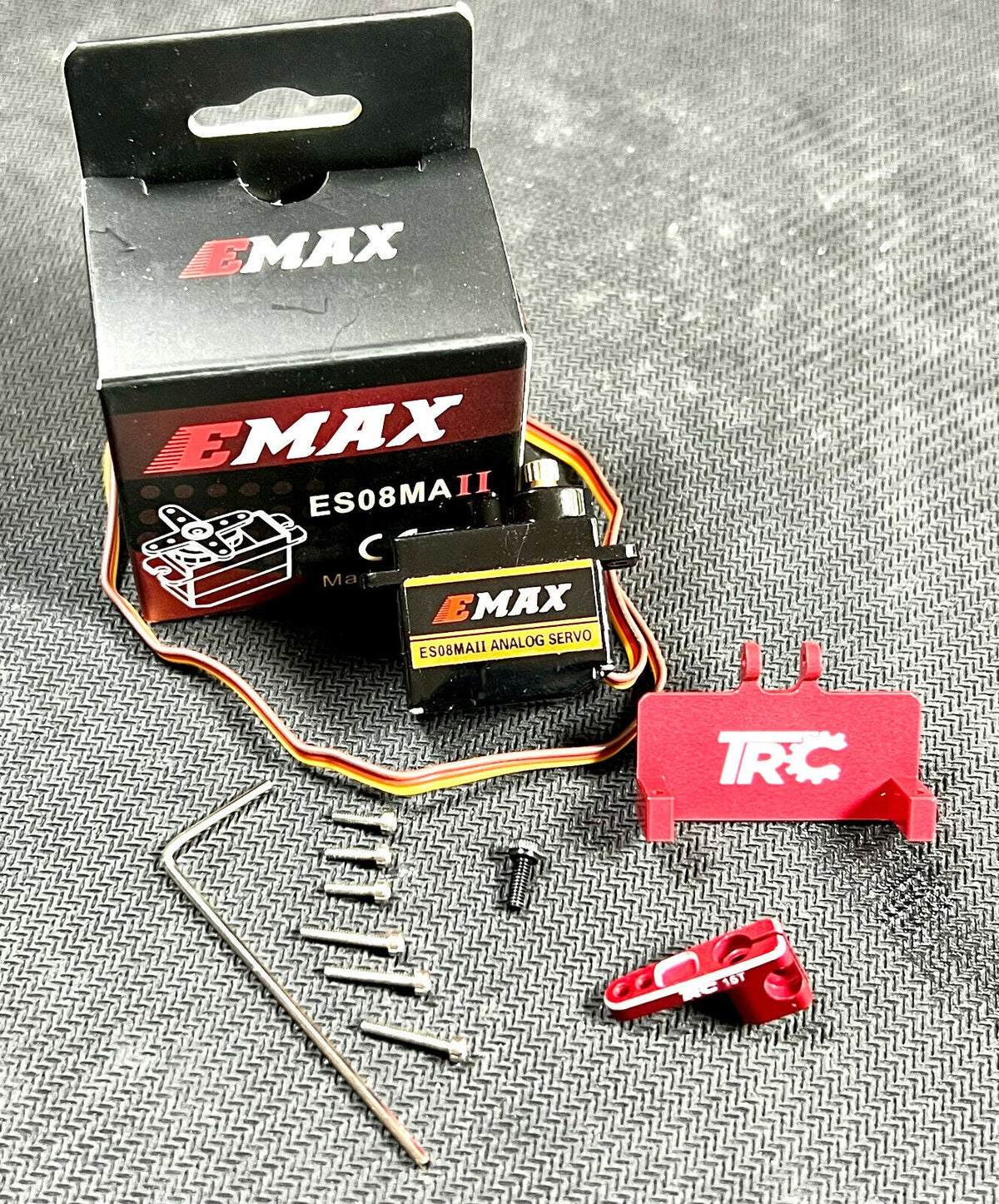 SCX24 EMAX ES08MAII Servo Upgrade Package Red - TRC-130