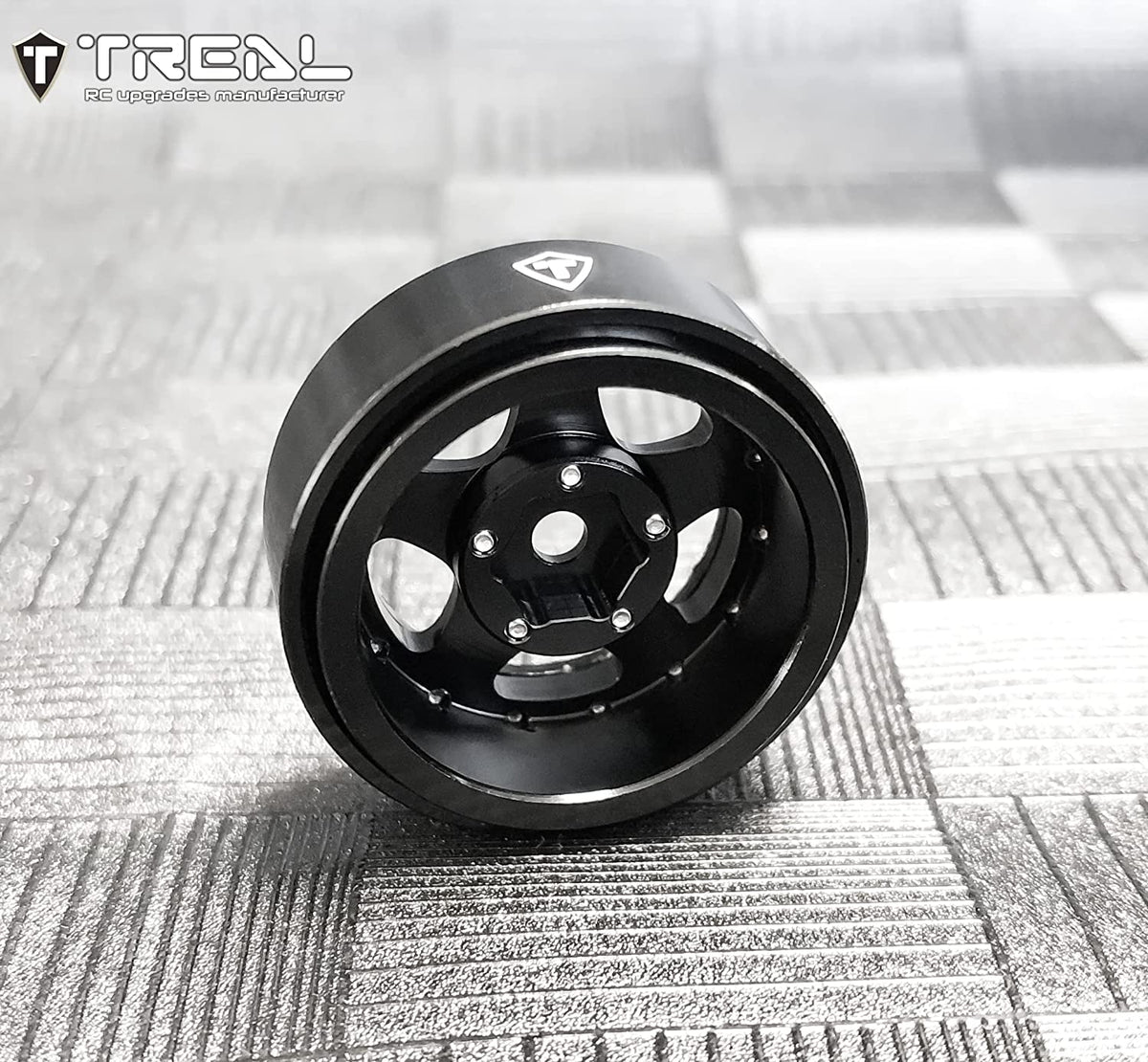 Axial SCX24 Aluminum Beadlock Rims Black - TRC-137