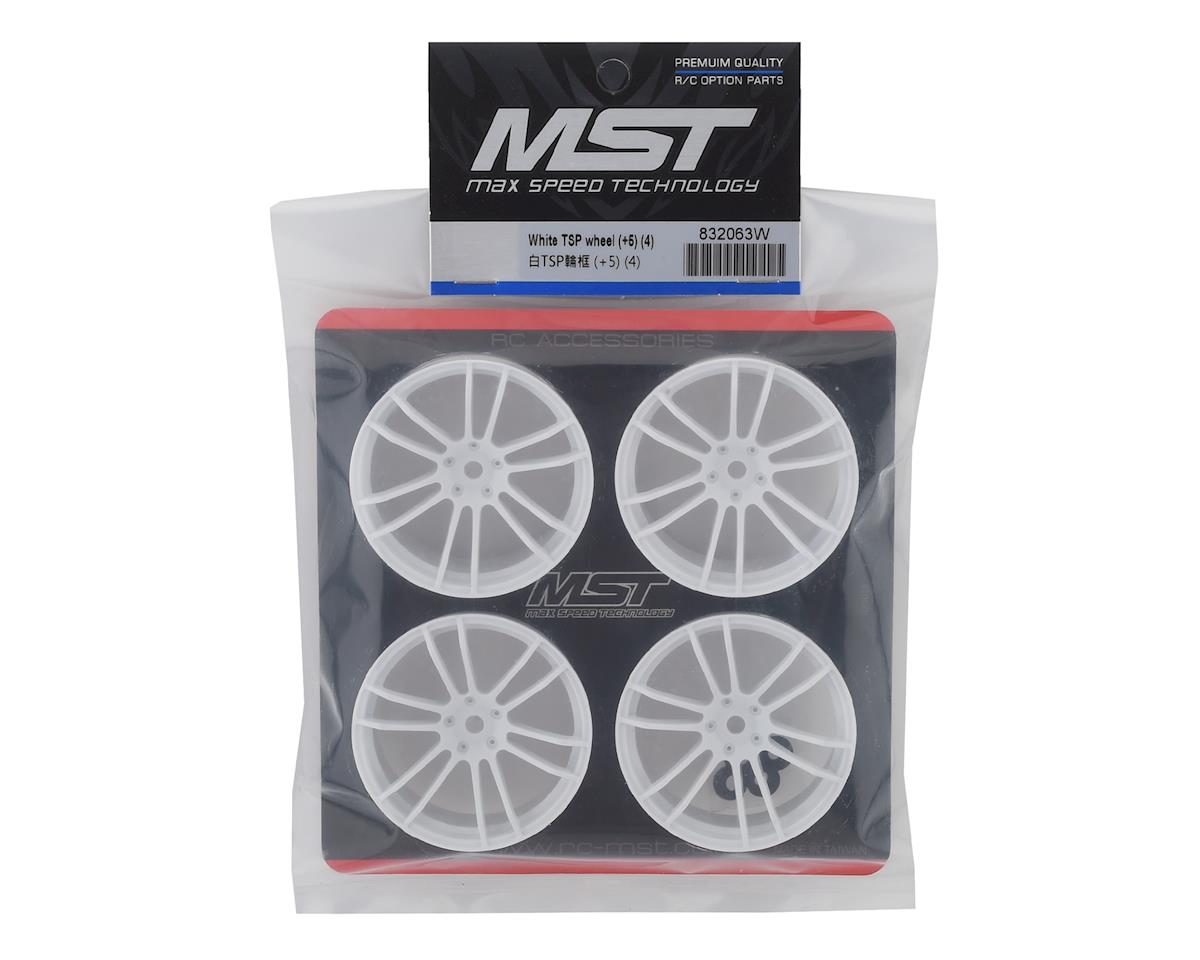 MST TSP Wheel Set White 4 5mm Offset w/12mm Hex - MXS-832063W