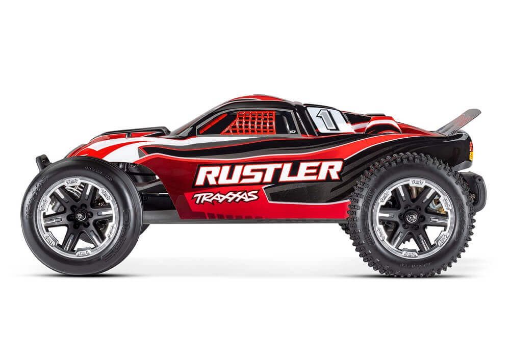 Traxxas Rustler with LED Lights -TRA37054-61-RED