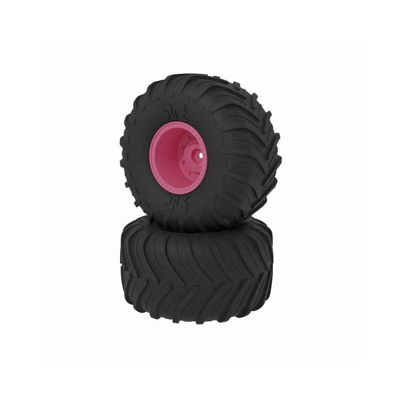 Arrma dBoots Chevron MT Tire Set, Glued, Pink