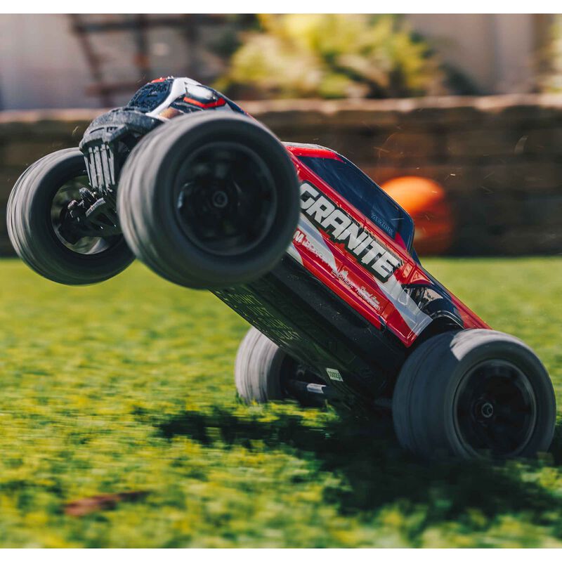 1/18 GRANITE GROM 4X4 RTR Brushed Monster Truck (Battery & Charger Included), Red