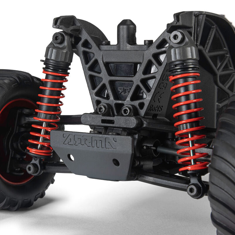 1/16 GORGON GROM 4X4 RTR Brushed Monster Truck (Battery & Charger Included), Red
