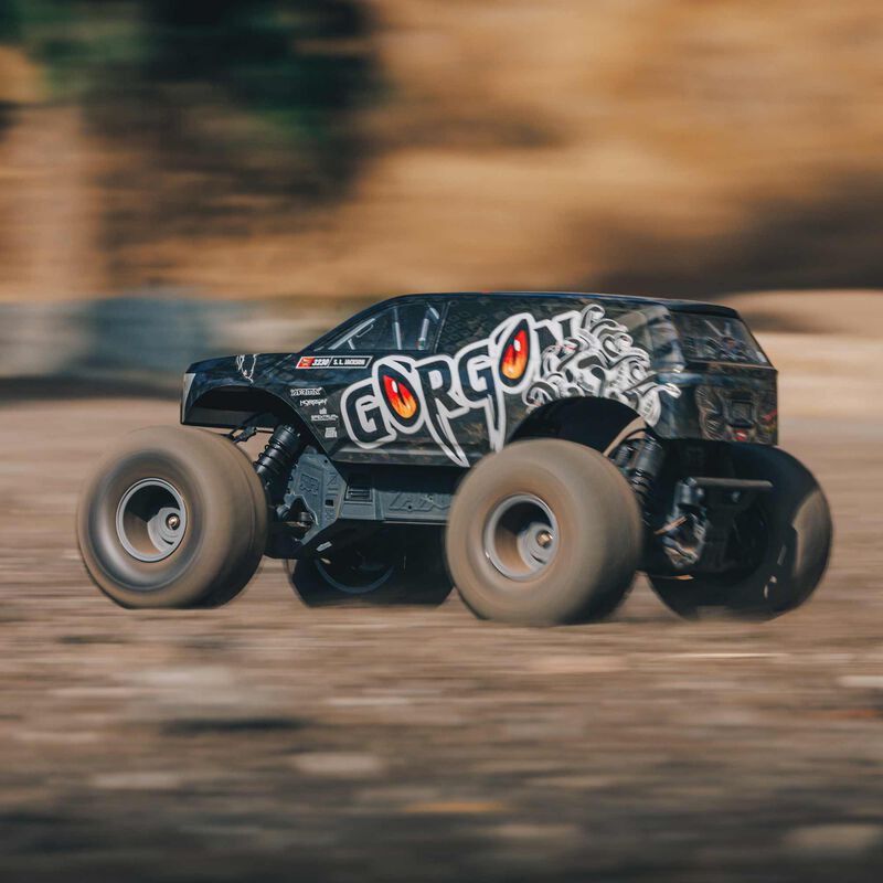 1/10 GORGON 2WD RTA Kit Brushed Monster Truck (Battery & Charger Included), Gun Metal