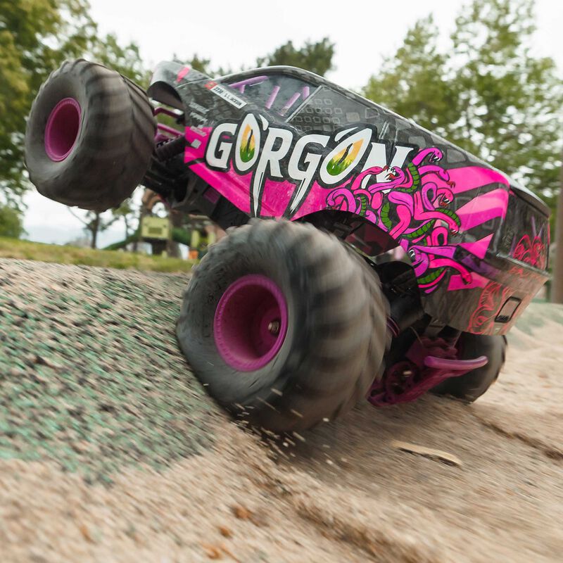 1/10 GORGON 2WD RTR Brushed Monster Truck (Battery & Charger Included), Purple