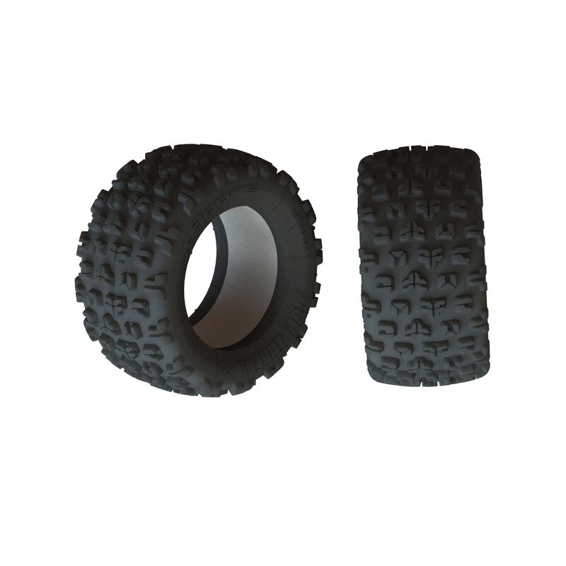 1/5 dBoots Copperhead2 SB MT Front/Rear 3.9 Tire & Inserts (2) - ARA520055