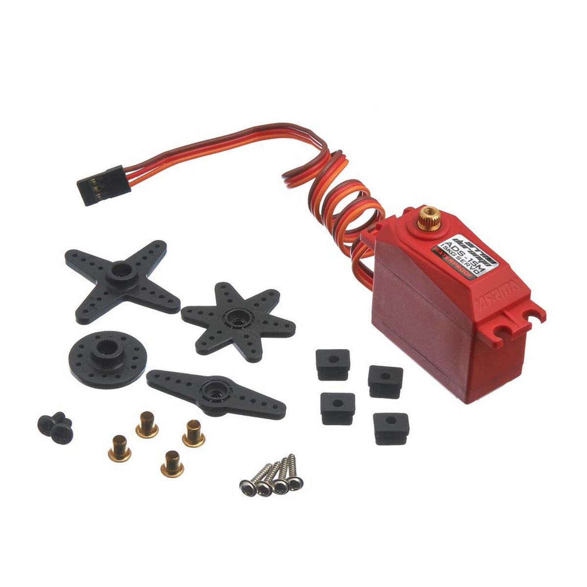 ARAM1025 ADS-15M V2 15kg Waterproof Servo, Red1/2 In Stock ARRMA ADS-15M V2 15kg Waterproof Servo, Red