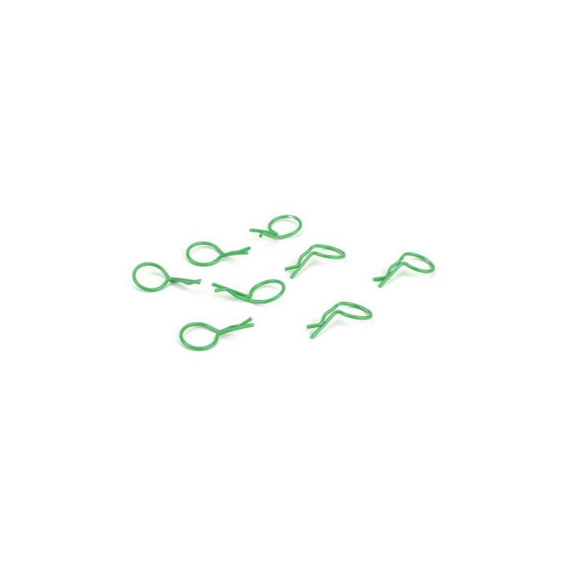 Bent Body Clips Green(8)