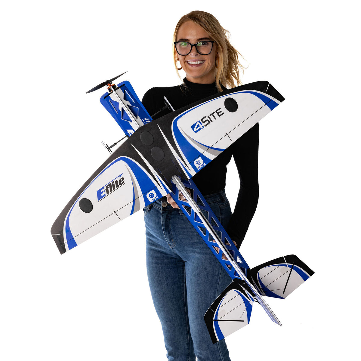 EFL02950 4-Site 3D FF (Flat Foamy) 800mm BNF Basic with AS3X+ and SAFE Select