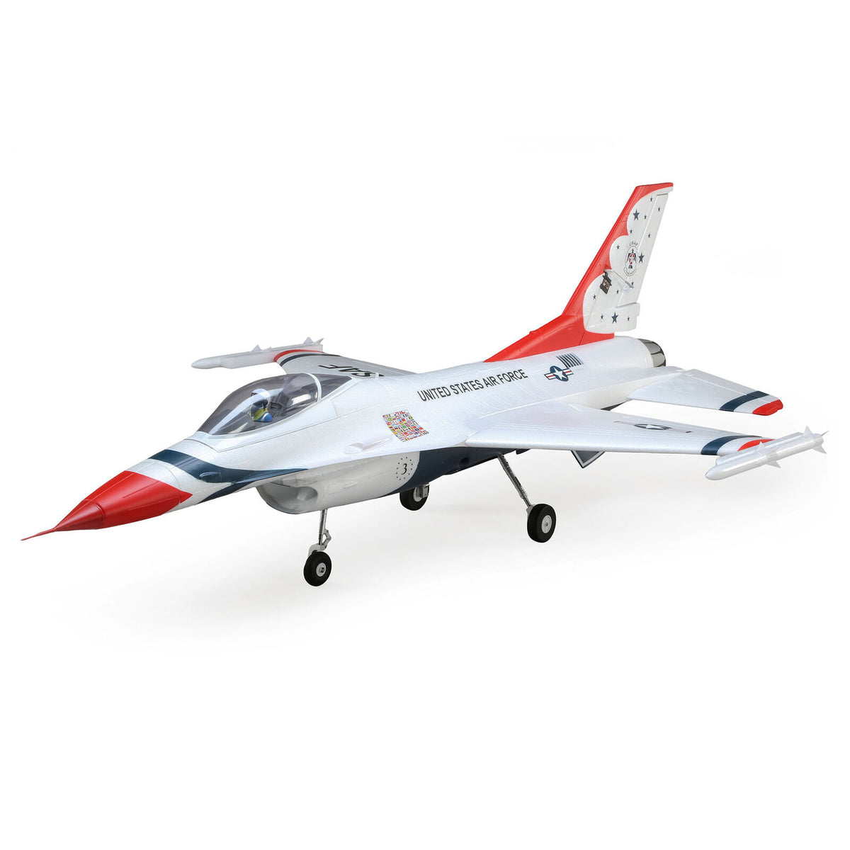EFL178500 F-16 Thunderbirds 70mm EDF Jet BNF Basic with AS3X and SAFE Select
