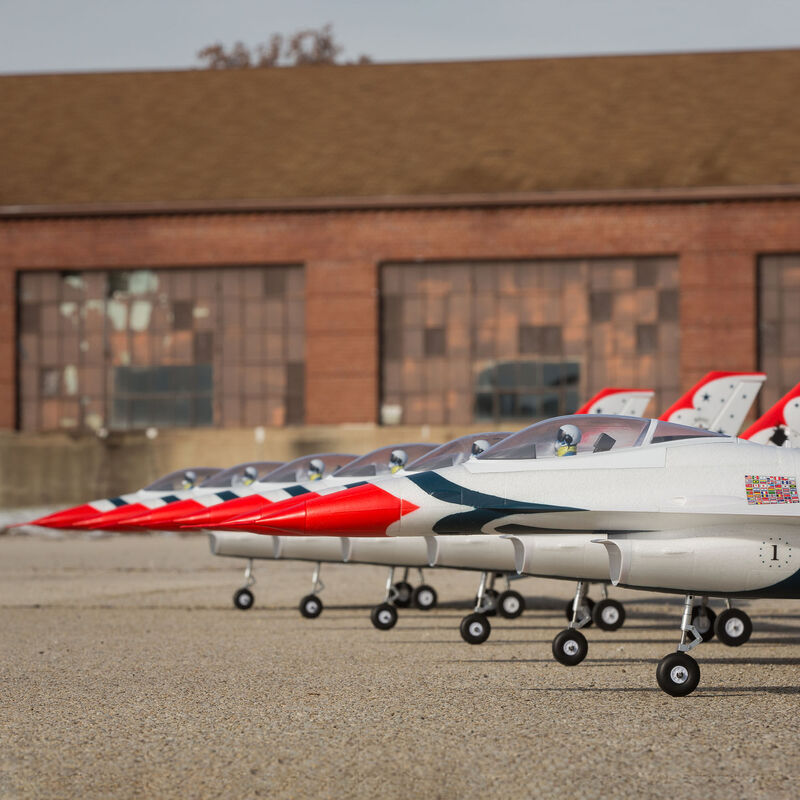 F-16 Thunderbirds 70mm EDF Jet BNF Basic with AS3X and SAFE Select - EFL78500