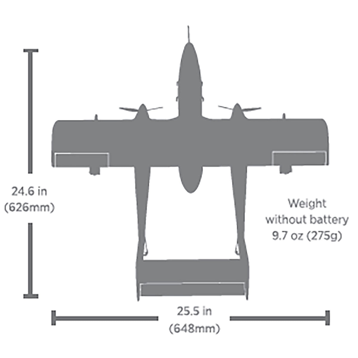 EFLU35050 Micro OV-10 Bronco 645mm BNF Basic with AS3X and SAFE Select