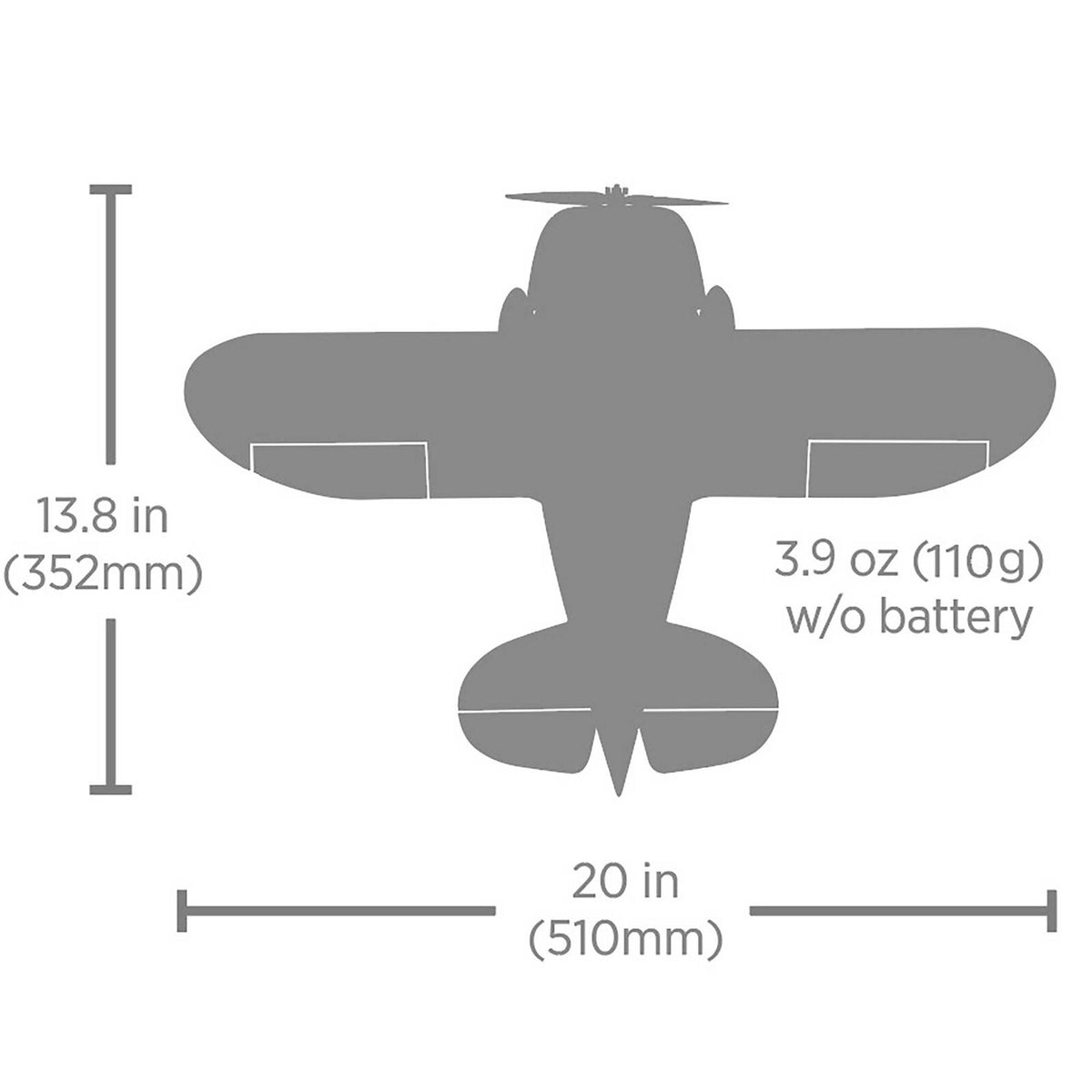 EFLU61500 UMX Gee Bee R-2 510mm BNF Basic with AS3X and SAFE Select