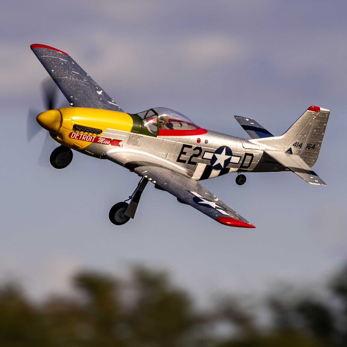 EFLU7350 UMX P-51D Mustang “Detroit Miss” BNF Basic with AS3X and SAFE Select