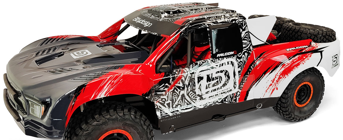 Bitty Design 1/7 FALCON-X TRAXXAS UDR Pre-Painted and Pre-Cut Body