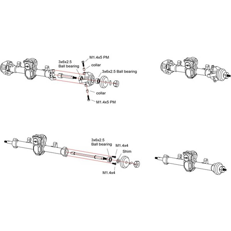 '+4mm Steel Axles Brass Weight: SCX24