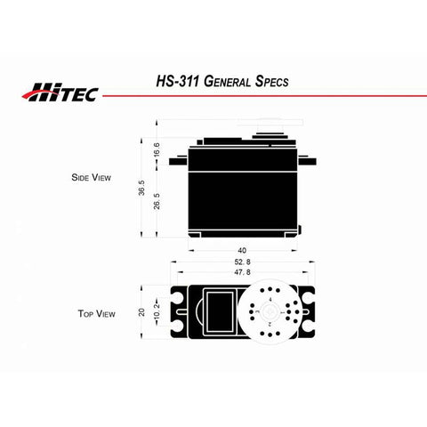 HS-311 Standard Analog Sport Servo - HRC31311S