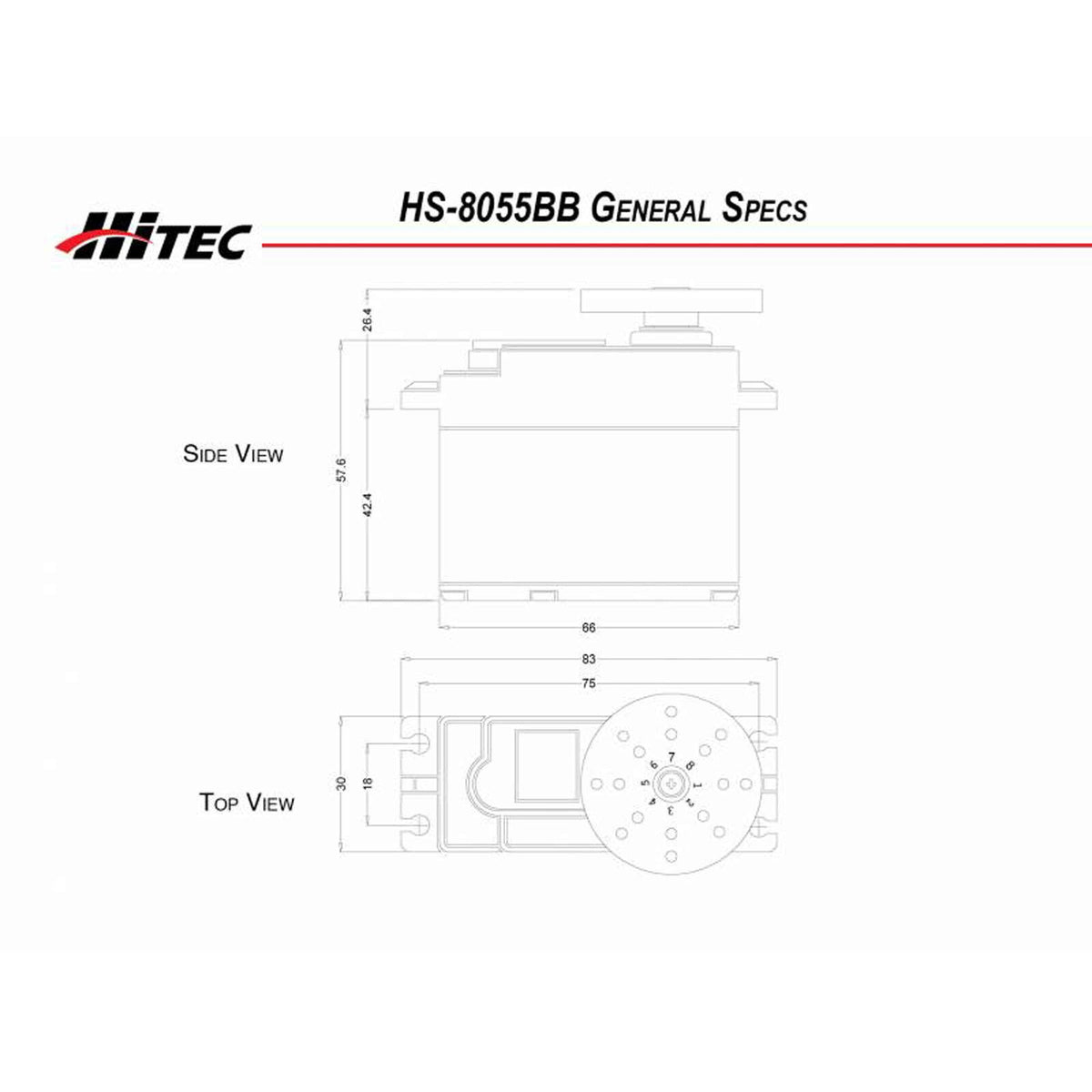 HRC31805S RCD Inc HS-805BB Giant 1/4 Scale Analog Aircraft Servo