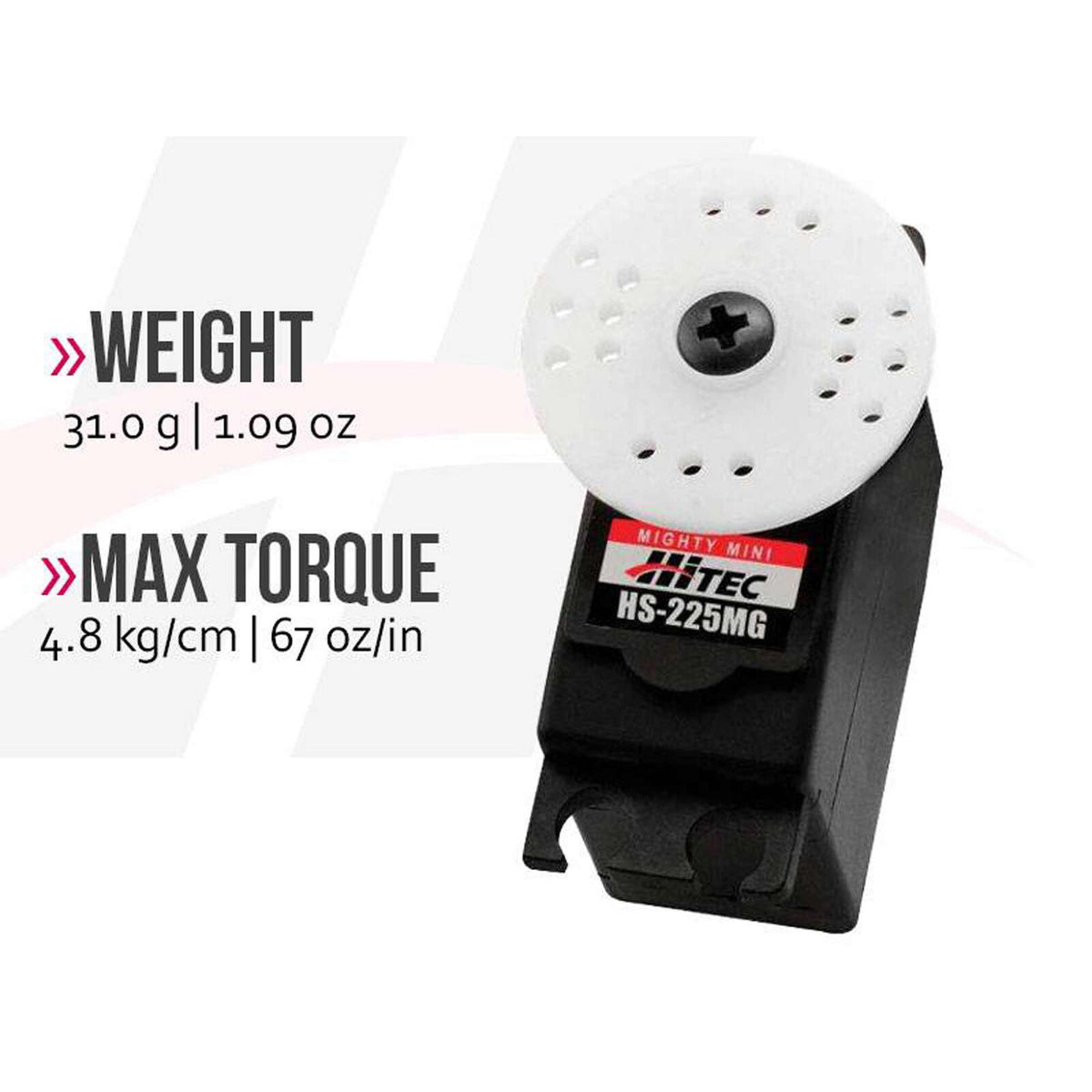 HRC32225S RCD Inc HS-225MG Mini Analog Metal Gear Servo