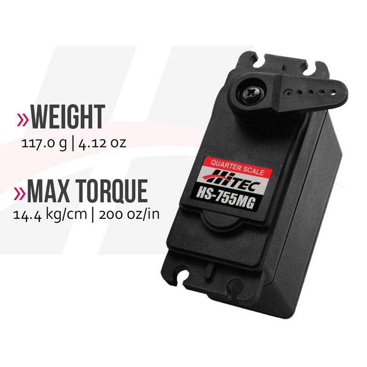 HRC32755S RCD Inc HS-755MG Giant Scale Analog Metal Gear Servo