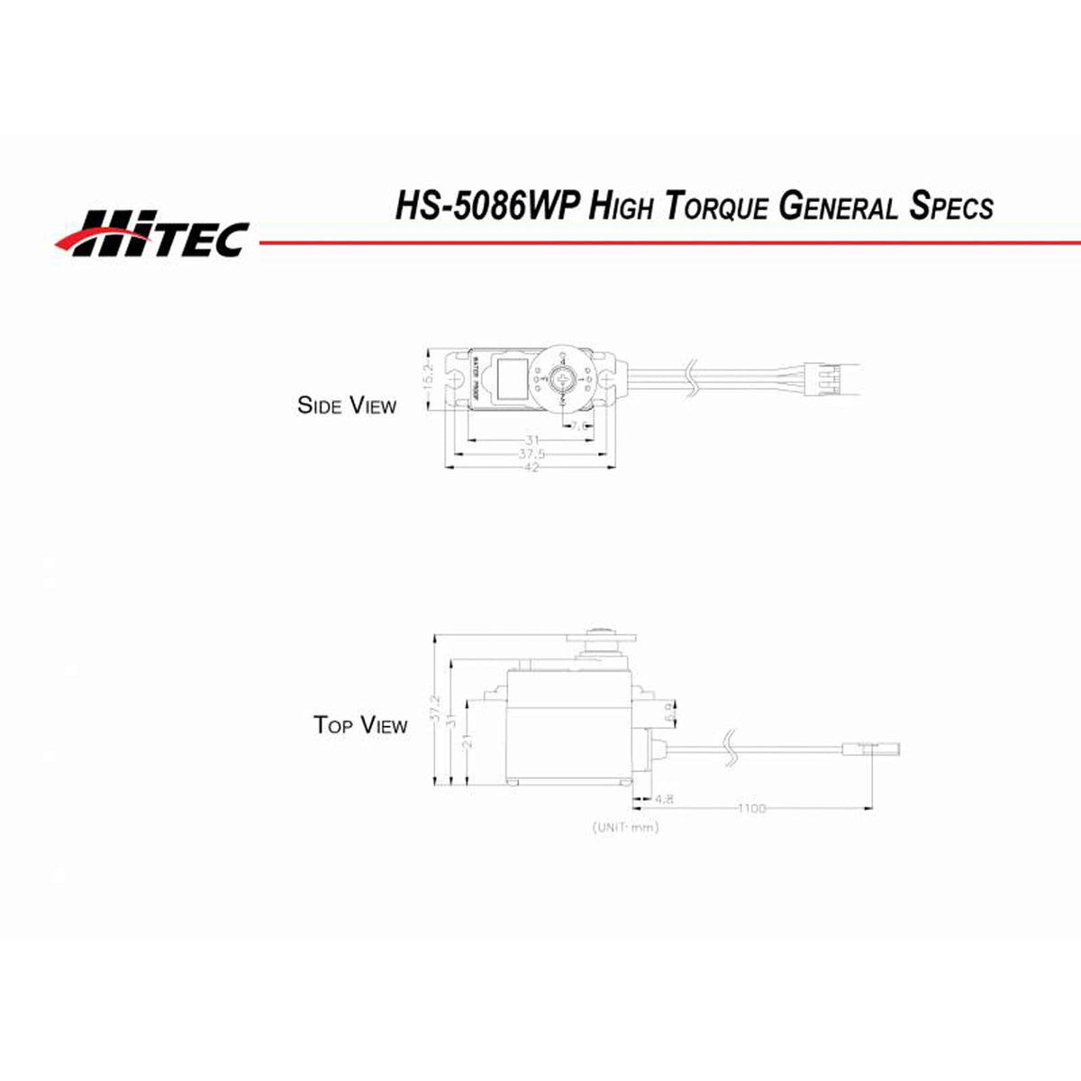 HRC35086W RCD Inc HS-5086WP Micro Digital Waterproof Metal Gear Servo