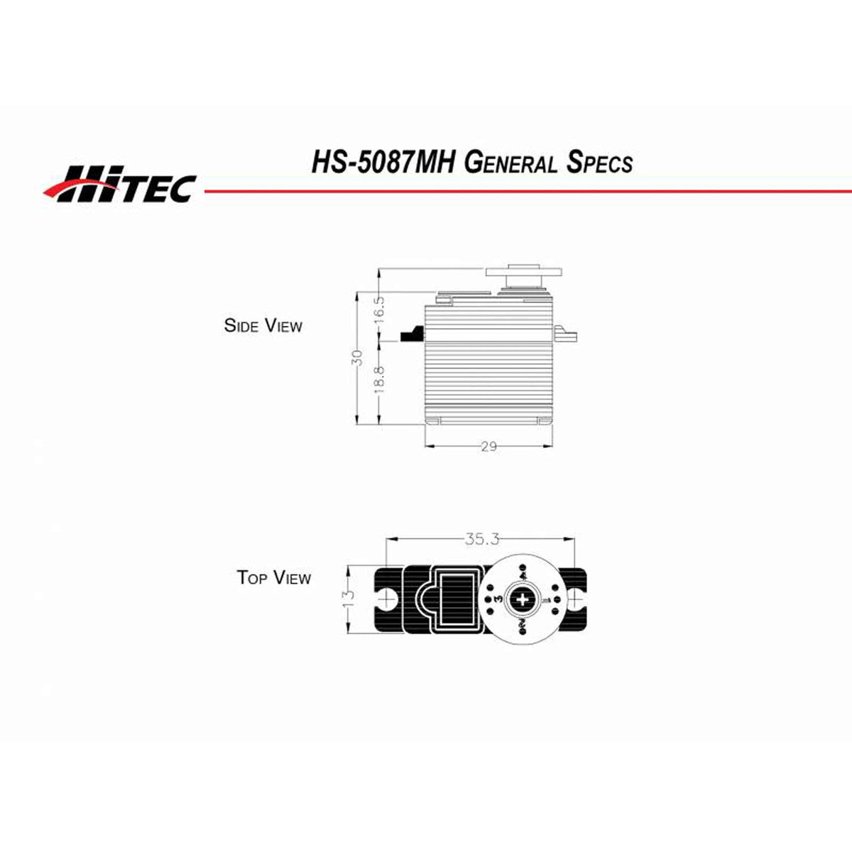 HRC35087S RCD Inc HS-5087MH Micro Digital HV Metal Gear Servo