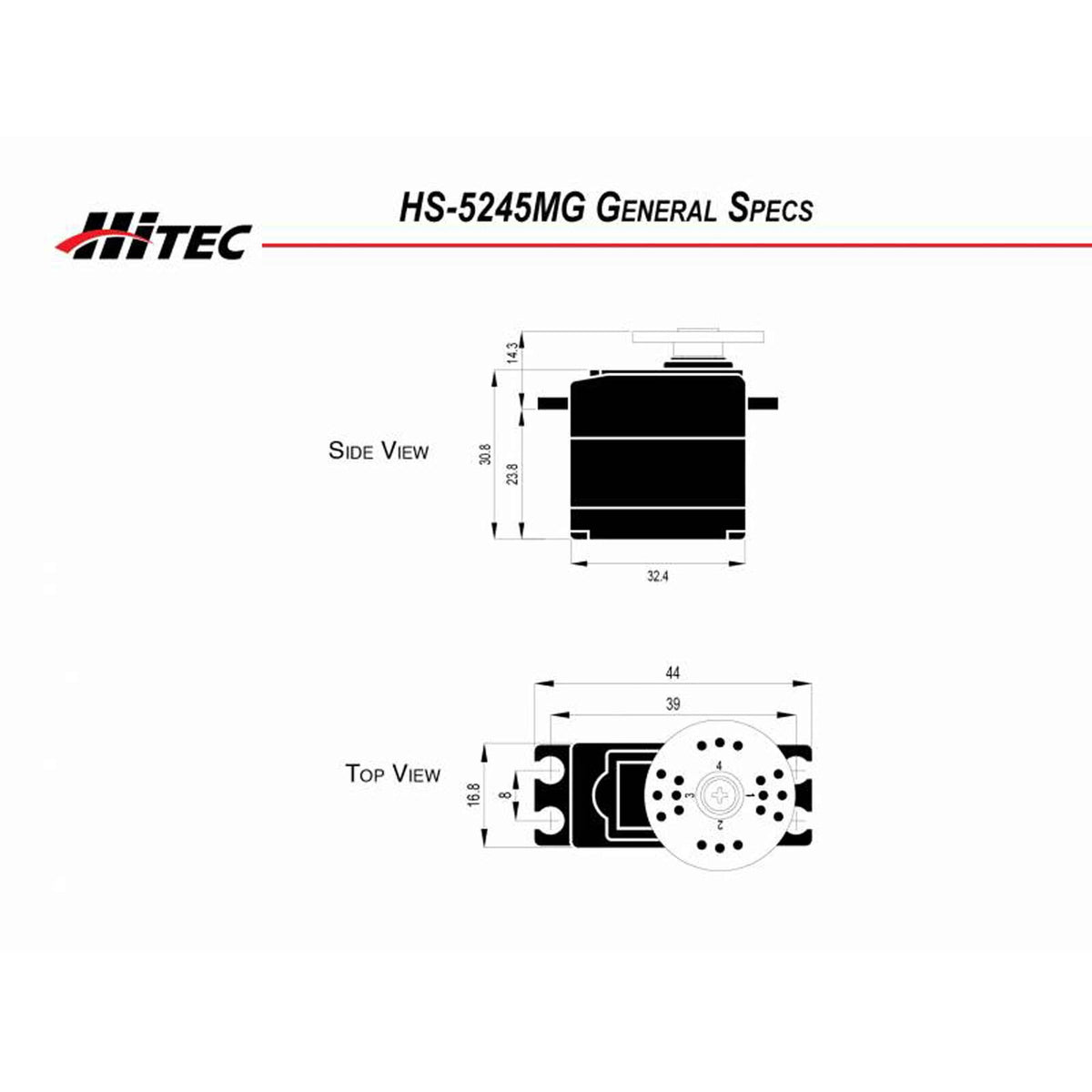 HRC35245S RCD Inc HS-5245MG Mini Digital Metal Gear Servo