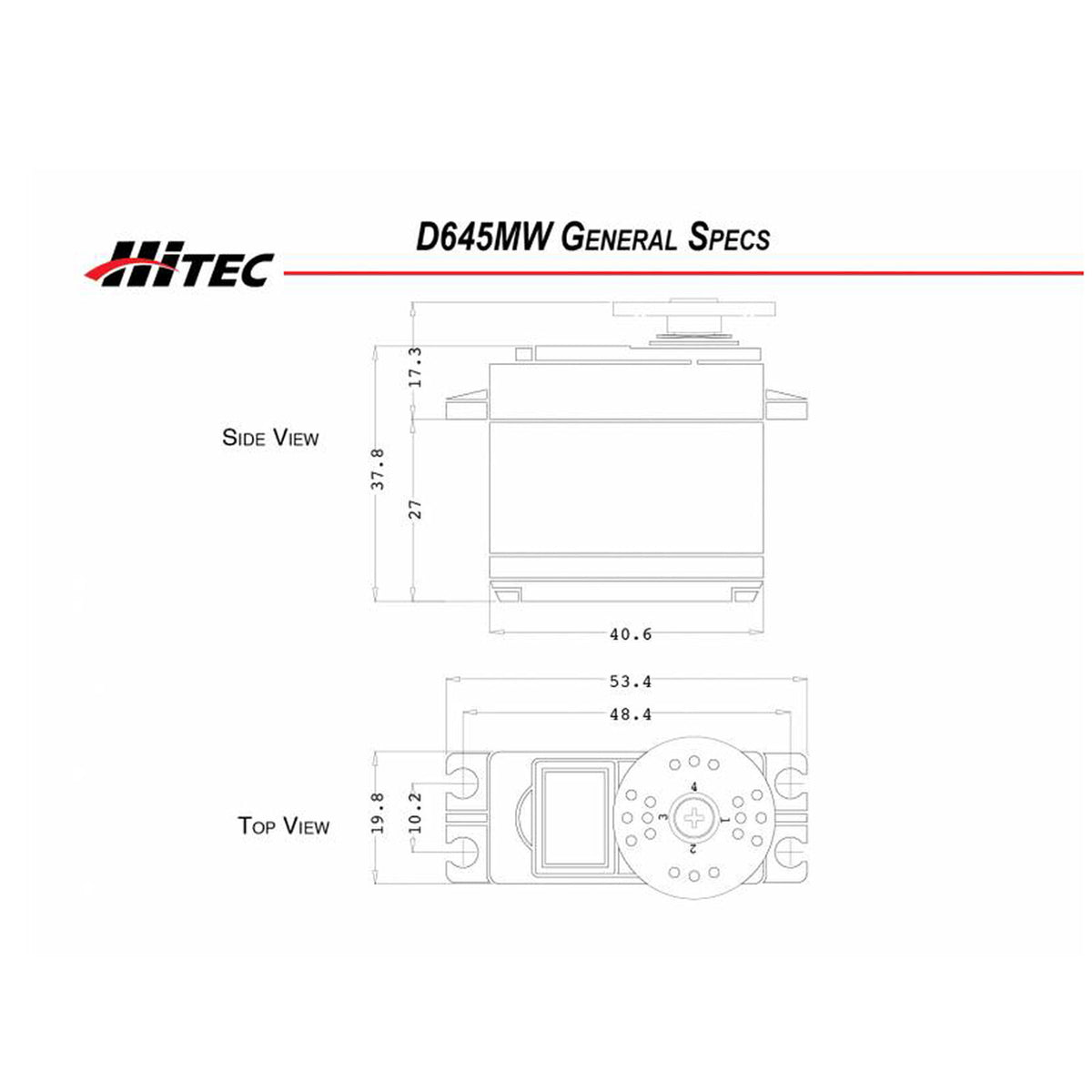 HRC36645 RCD Inc D645MW Standard Digital High Torque Metal Gear Servo