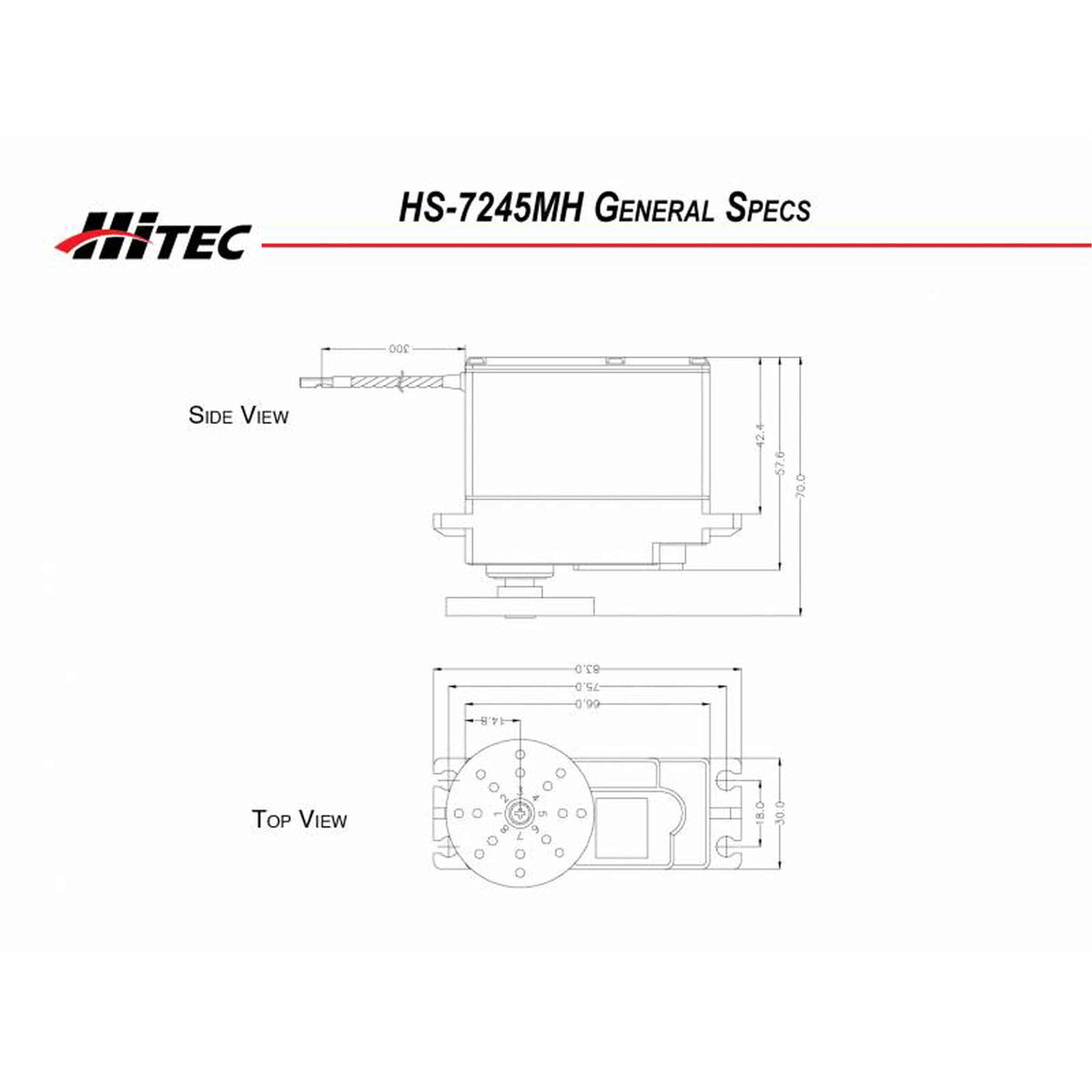 HRC37245S RCD Inc HS-7245MH Mini Digital HV High Torque Metal Gear Servo
