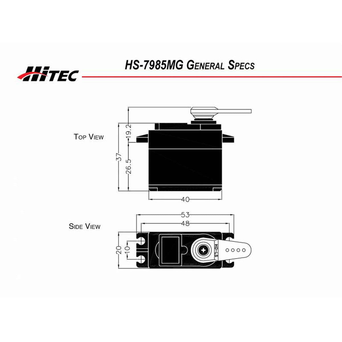 HRC37985S RCD Inc HS-7985MG Digital High Resolution High Torque Metal Gear Servo