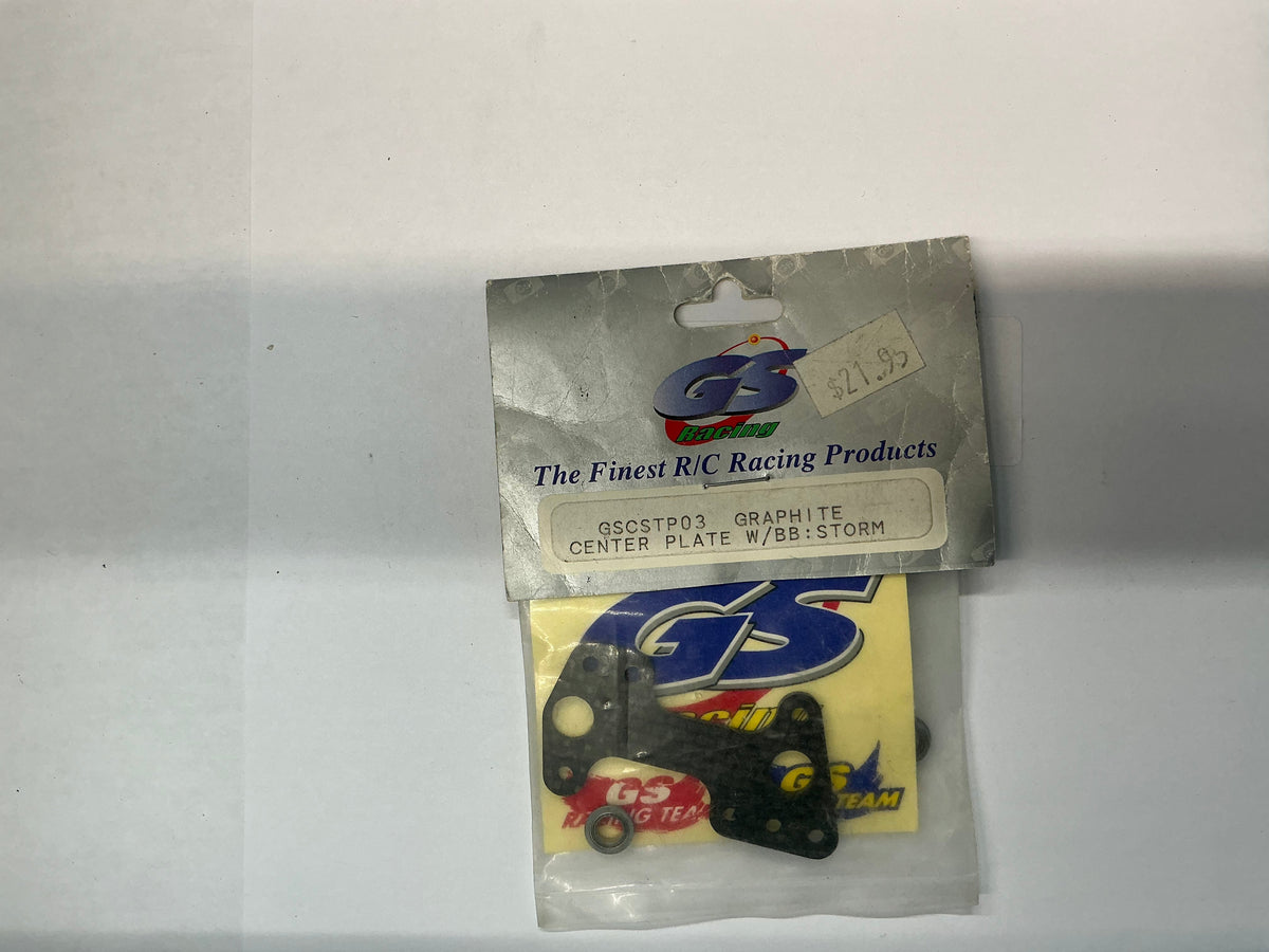GS Racing Grapite Center Plate W/bb: Storm GSCSTP03