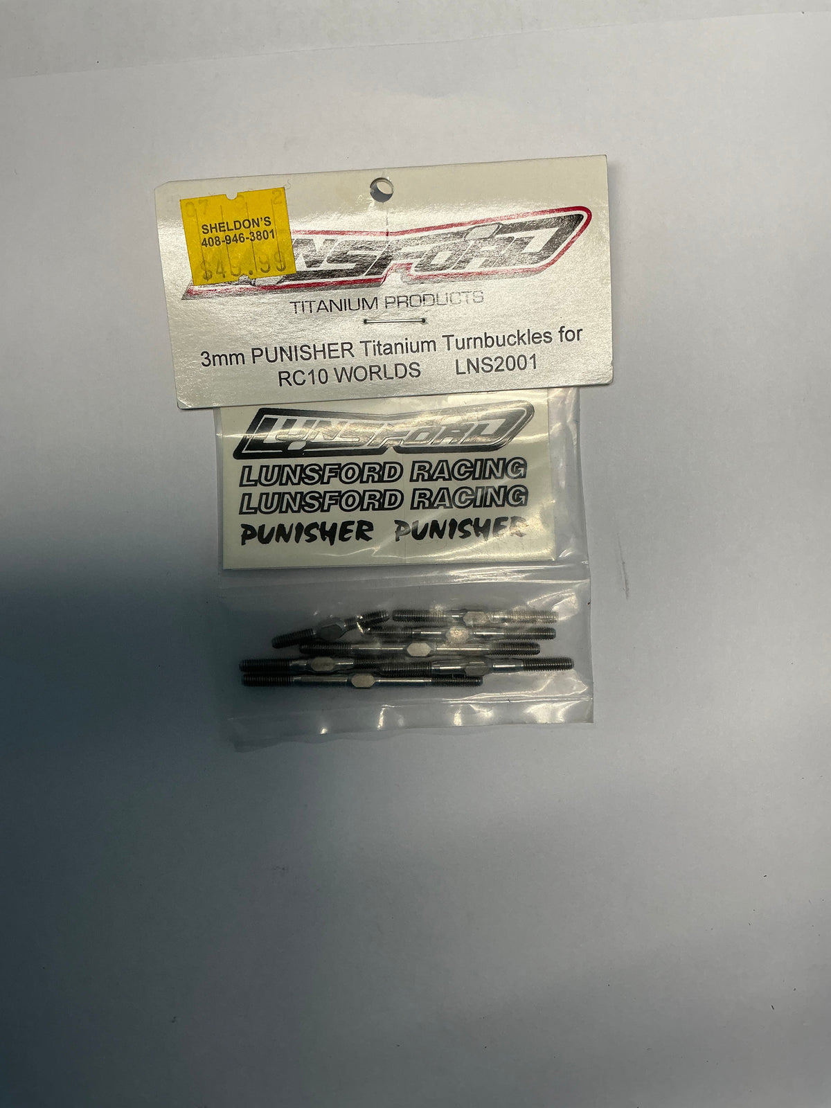LUNSFORD 3mm PUNISHER Titanium Turnbuckles for RC10 WORLDS LNS2001