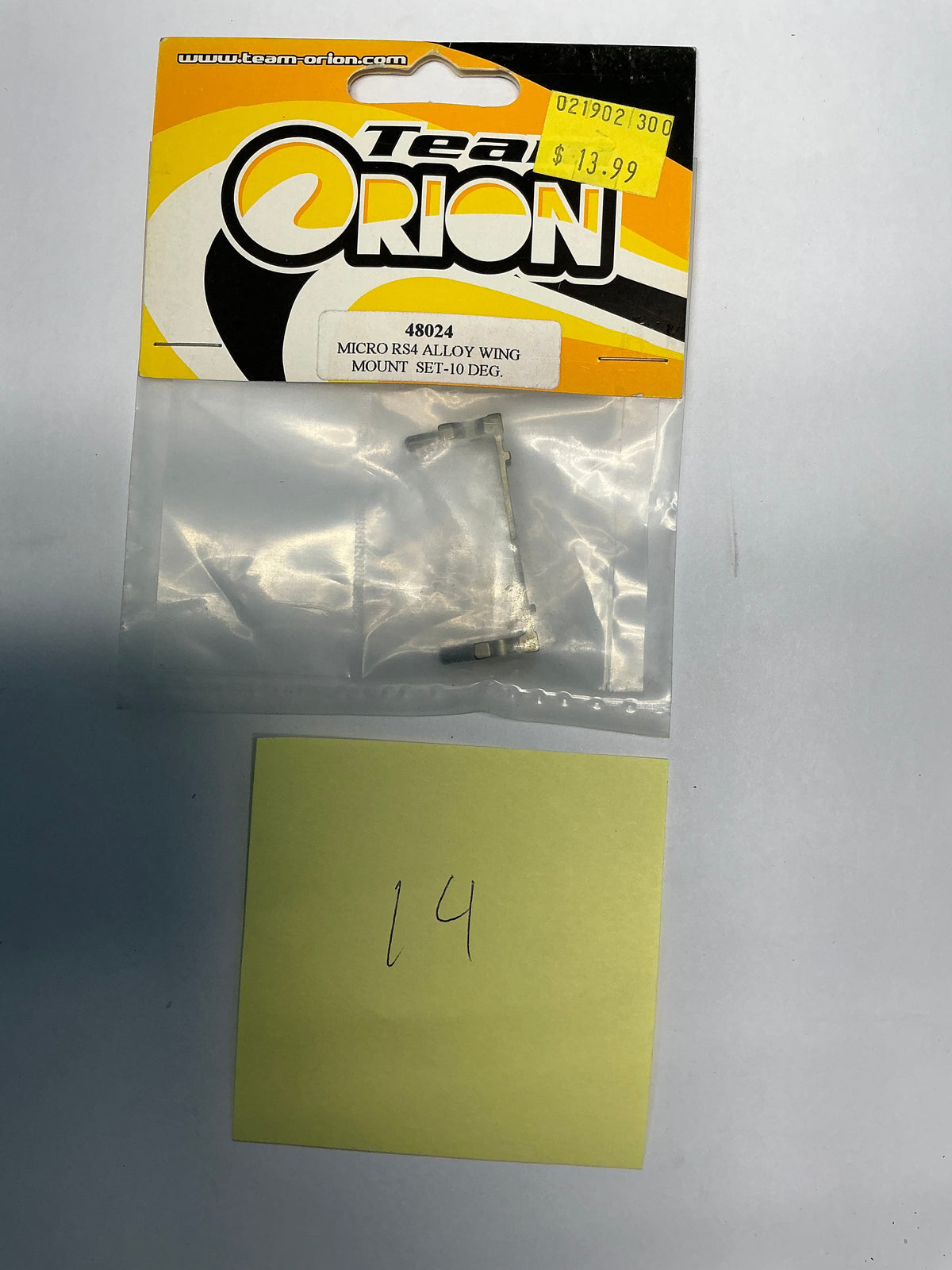 Team ORION Micro Rs4 Alloy Wing Mount Set-10 Deg 48024