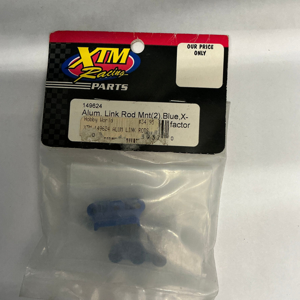 XTM Racing Alum. Link Rod Mnt(2). Blue, X-Factor XTM149624