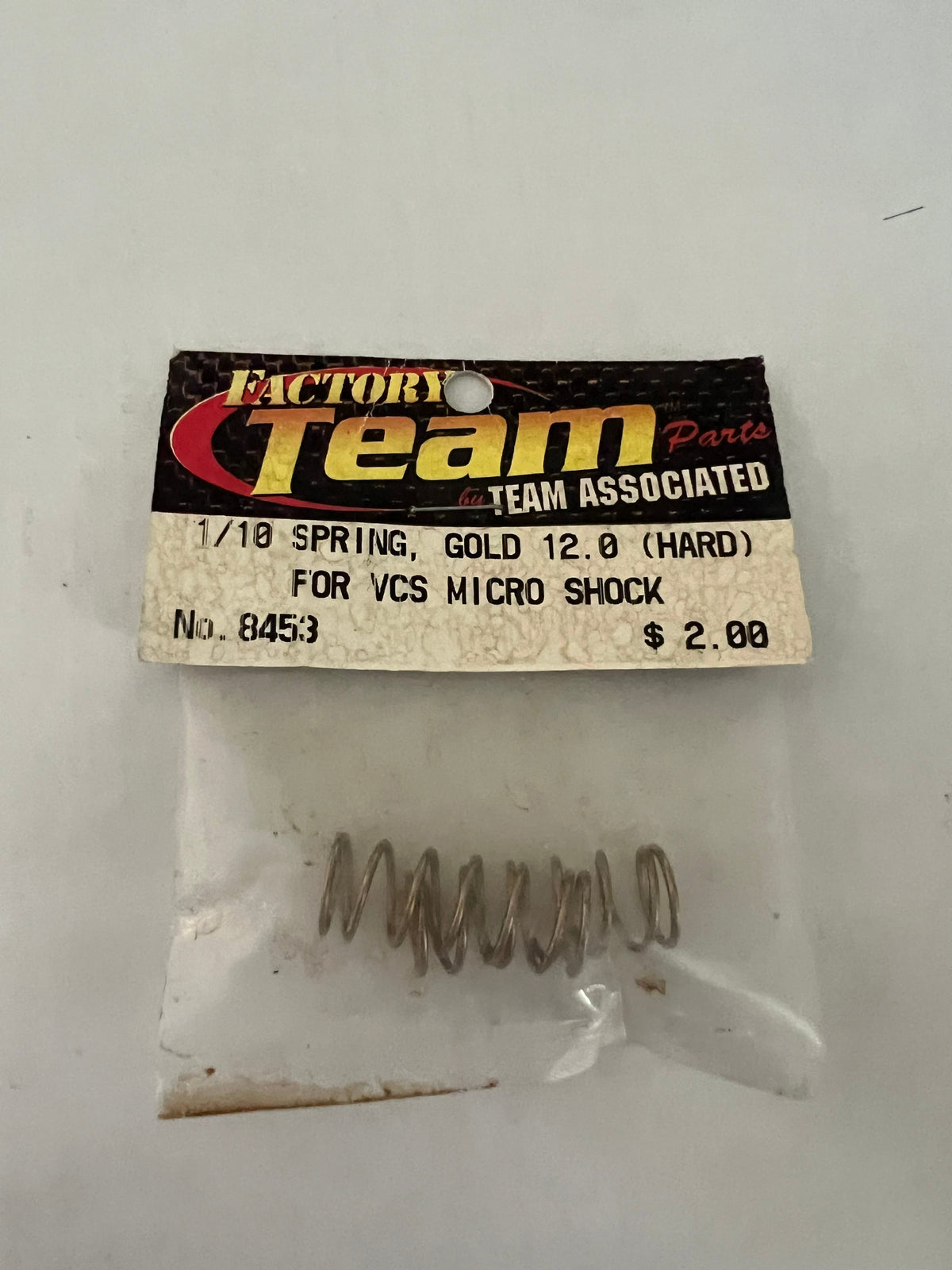1/10 SPRING, GOLD 12.0 (HARD) FOR VCS MIRCO SHOCK-ASC8453