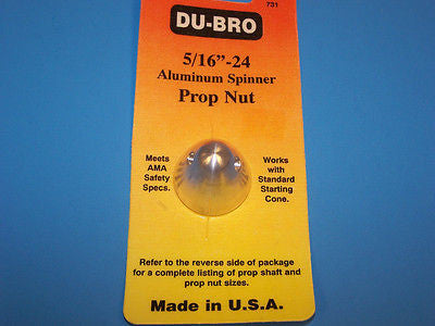 DUBRO 5/16"-24 ALUMINUM SPINNER PROP NUT #731