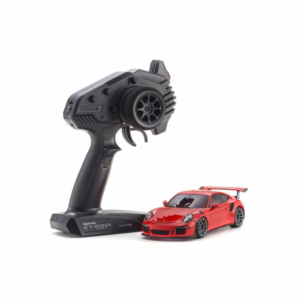 KYO32358OR 1/28 Porsche 911 GT3 RS Mini-Z RWD RTR, Lava Orange