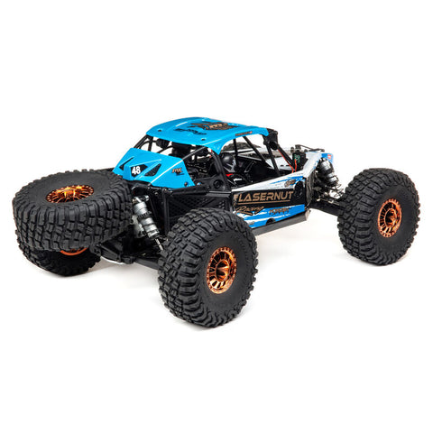 1/10 Lasernut U4 4X4 Rock Racer Brushless RTR with Smart and AVC, Blue - LOS03028T1