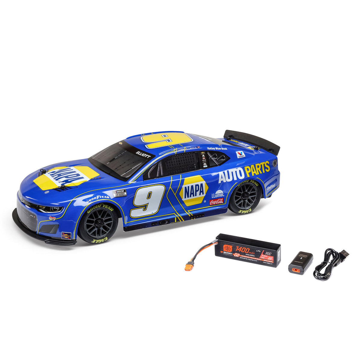 LOS1122509 1/12 NASCAR 2025 Chase Elliott No. 9 NAPA (Battery & Charger Included)