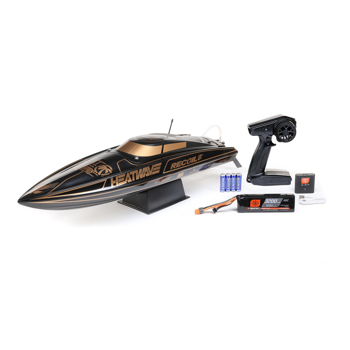 PRB08041V2T1 Recoil 2 V2 26" Self-Righting Brushless Deep-V RTR, Heat Wave Visual