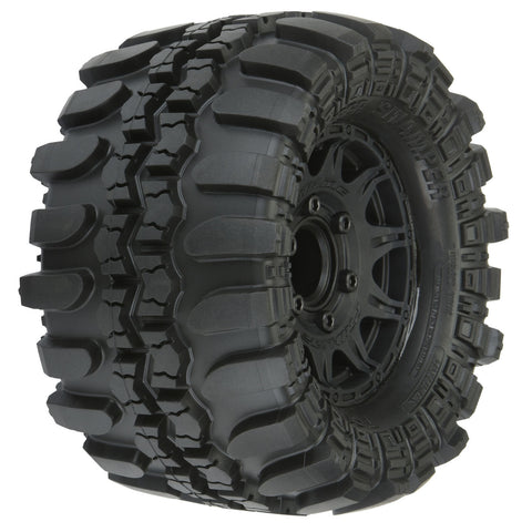 1/10 Interco Super Swamper F/R 2.8" MT Tires Mounted 12mm Black Raid (2) - PRO1011010