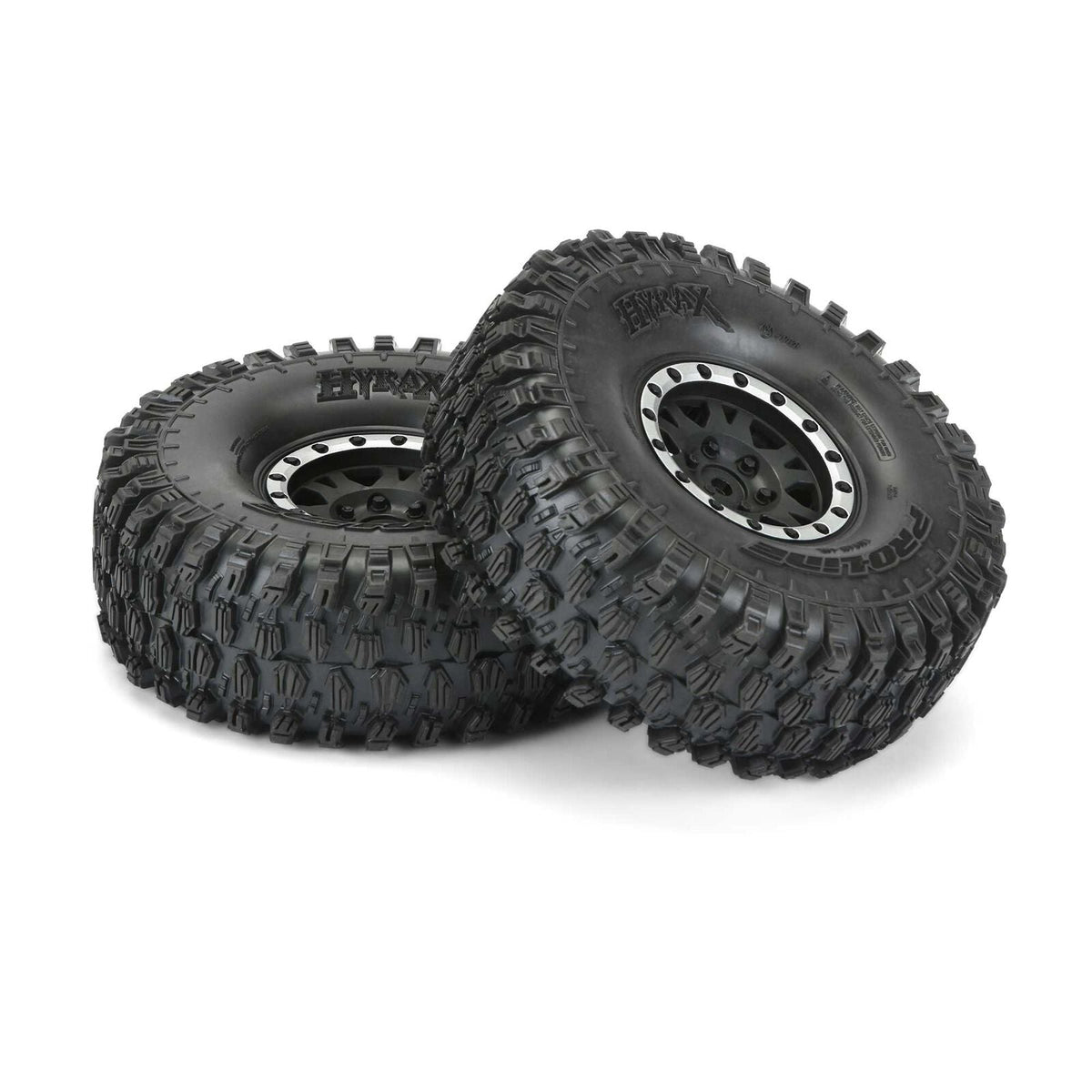 Pro-Line Racing 1/10 Hyrax Predator F/R 1.9" Mounted 12mm Blk/Slvr Impulse (2) - PRO1012812