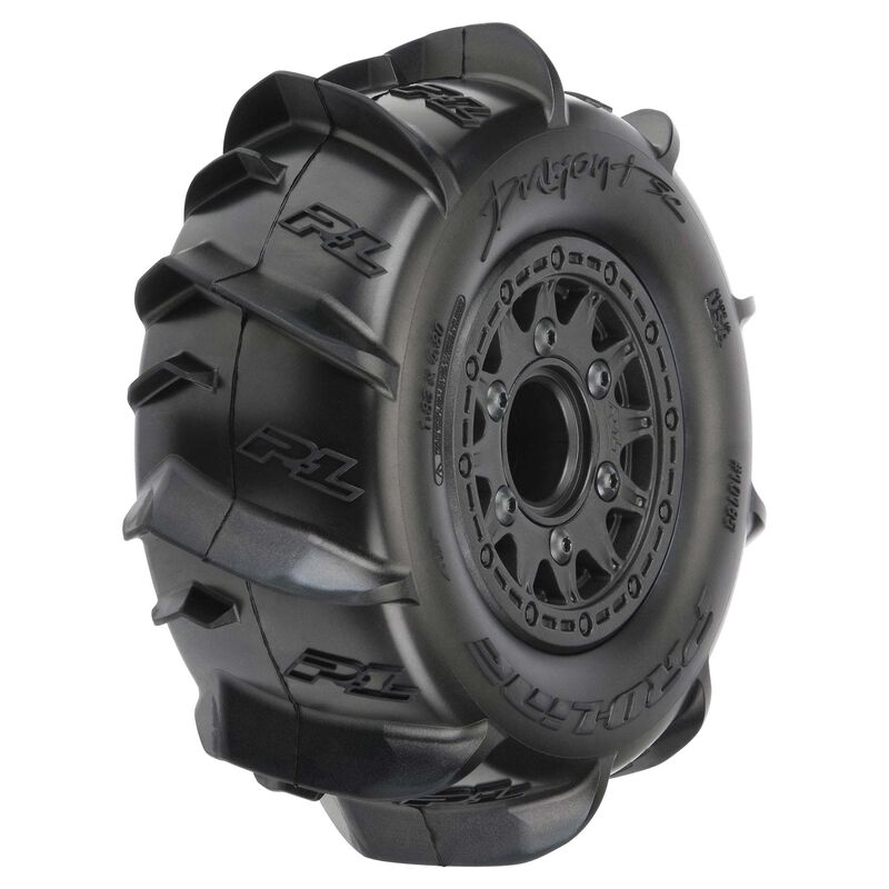 1/10 Dumont Front/Rear 2.2"/3.0" SC Mounted 12mm Black Raid (2) -PRO1018510